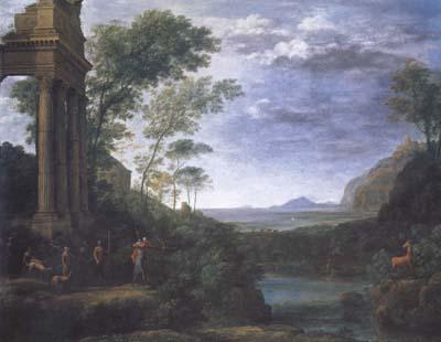 Claude Lorrain Landscape with Ascanius Shooting the Stag (mk17) oil painting picture